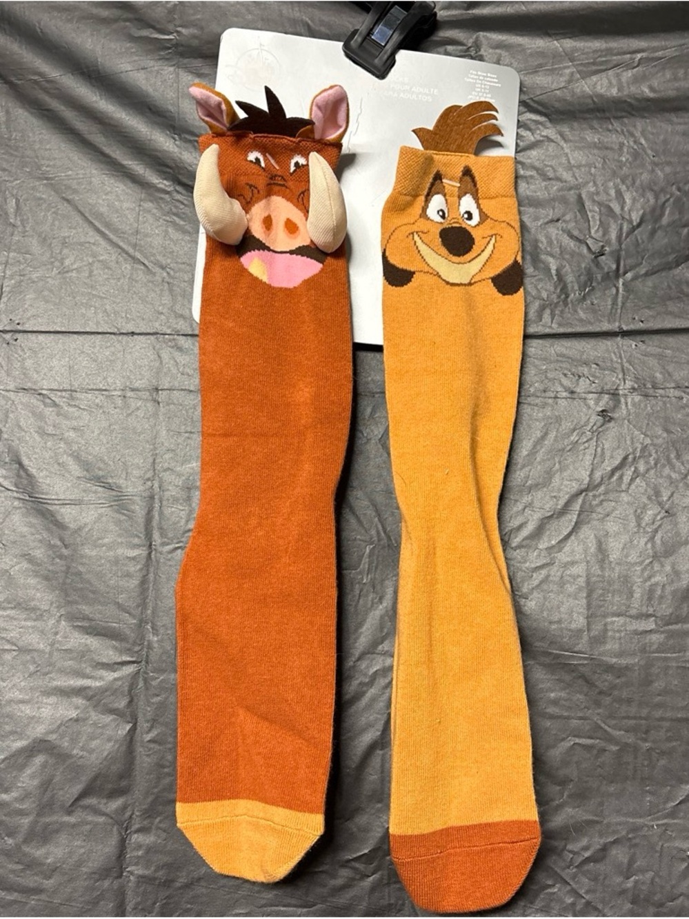 Disney Brown and Tan Pumbaa & Timon Character Socks